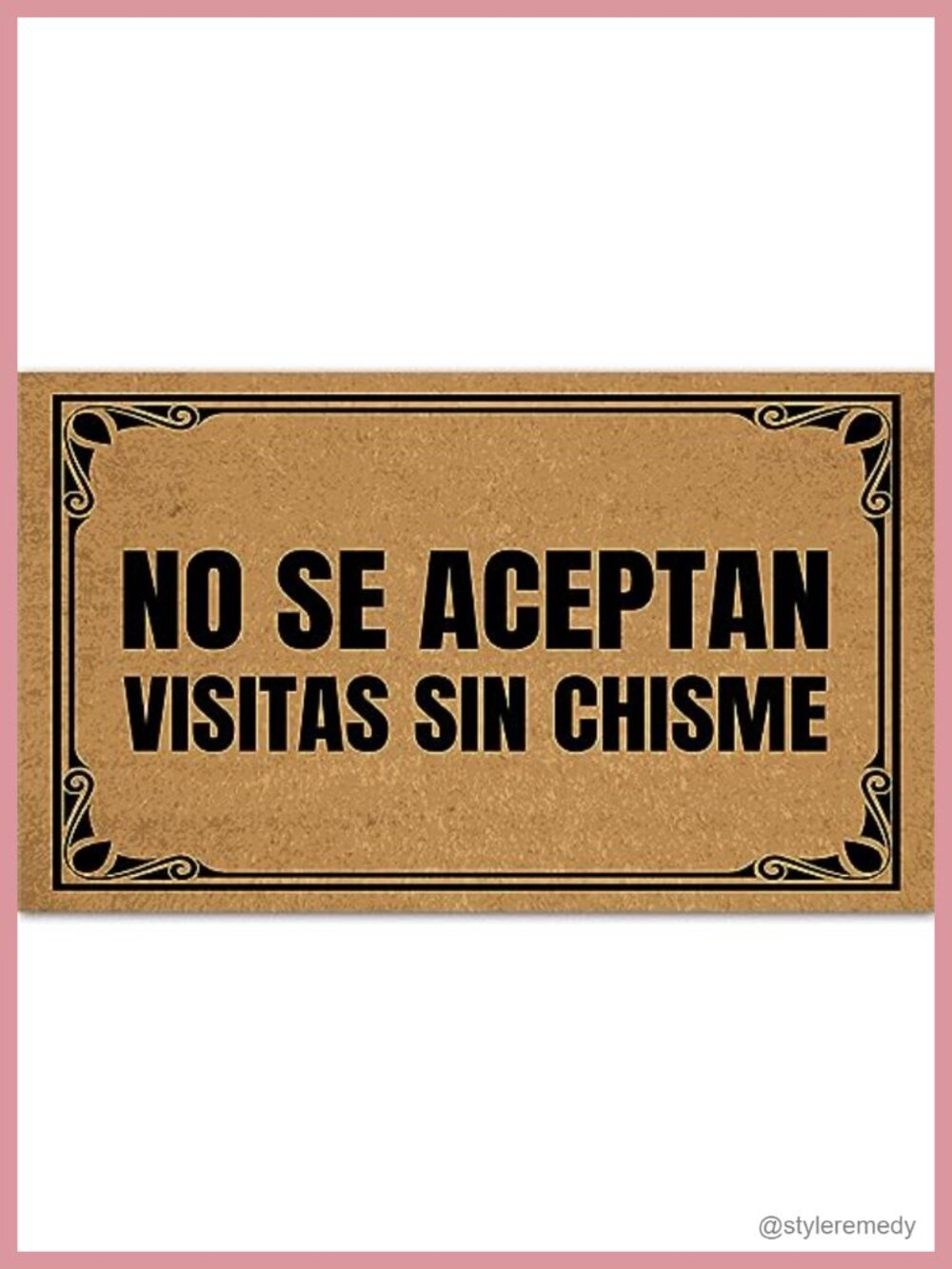 Funny Spanish Doormat No Se Aceptan Visitas Sin Chisme Non Slip Rubber Back
